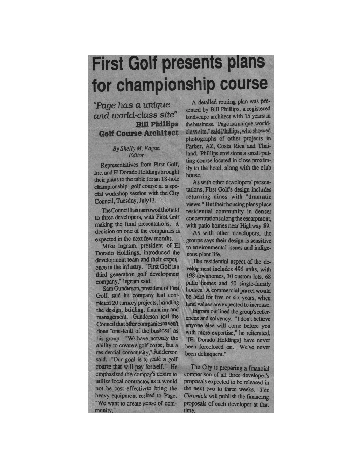first golf article